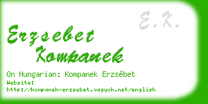 erzsebet kompanek business card
